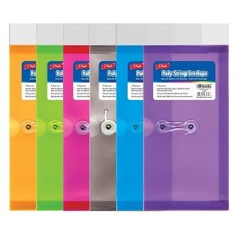 BAZIC Coupon / Check Size Poly String Envelope (3/Pack) -CAJA 24