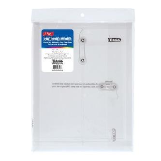 BAZIC Clear Top / Side Loading Letter Size String Envelope (2/Pack) -CAJA 24