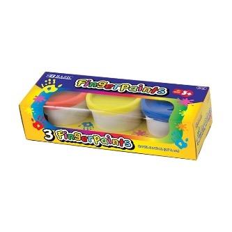 BAZIC 2.7 FL OZ (80 mL) 3 Color Fingerpaint -CAJA 48