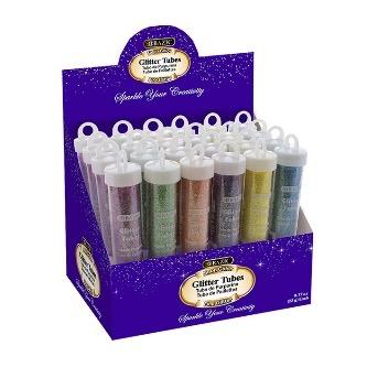 BAZIC 0.77 oz (22g) Neon Color Glitter Tubes -CAJA 24