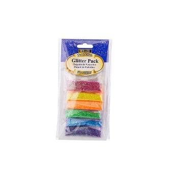 BAZIC 0.07 oz (2g) 6 Neon Color Glitter Pack -CAJA 24