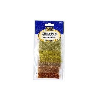 BAZIC 0.07 oz (2g) 6 Gold Color Glitter Pack -CAJA 24