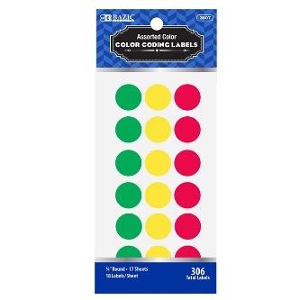 BAZIC Assorted Color 3/4