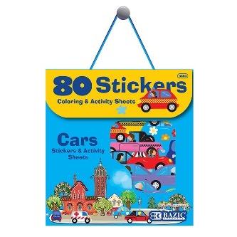 BAZIC Car Series Assorted Sticker (80/Bag) -CAJA 24