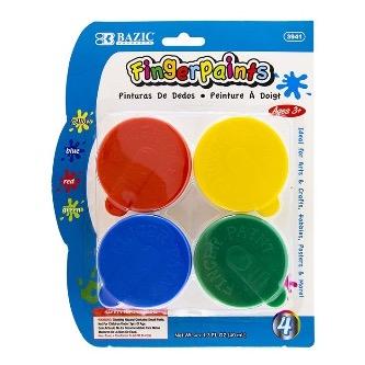 BAZIC 1.35 FL OZ (40 mL) 4 Color Fingerpaint -CAJA 24
