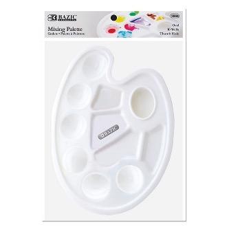 BAZIC Oval 10-Mixing Palette w/ Thumb Hole -CAJA 24