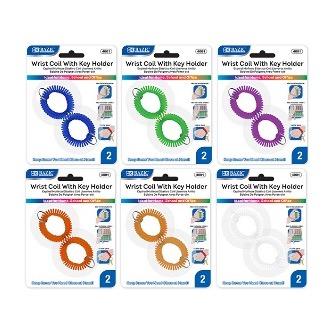 BAZIC Wrist Coil w/ Key Holder (2/Pack) -CAJA 24