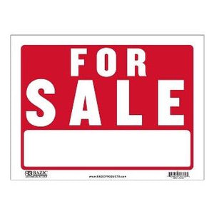 BAZIC 9" X 12" For Sale Sign -CAJA 24
