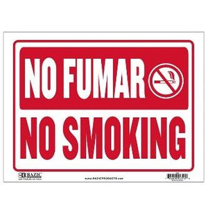 BAZIC 12" X 16" No Fumar Sign -CAJA 24