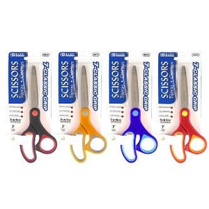 BAZIC 7" Soft Grip Stainless Steel Scissor -CAJA 24