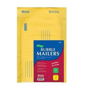 BAZIC 9.5" X 13.5" (#4) Self-Seal Bubble Mailers (2/Pack) -CAJA 24