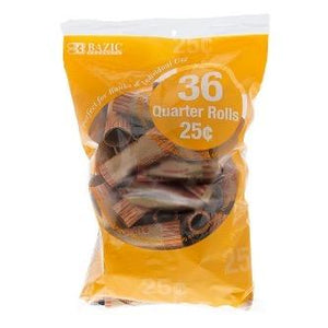 BAZIC Quarter Coin Wrappers (36/Pack) -CAJA 45