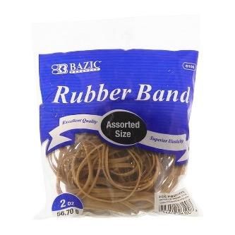 BAZIC 2 Oz./ 56.70 g Assorted Sizes Rubber Bands -CAJA 36