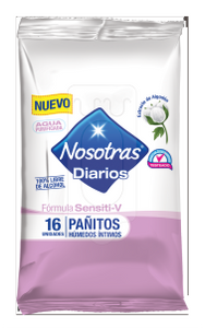 NOSOTRAS PAÑITOS INT 16 SENSITI-V - CAJA DE 12
