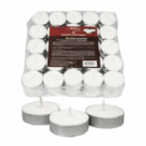 TEA LIGHTS,100ct WHITE CANDLES - CAJA DE 12