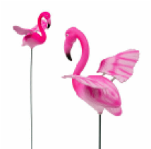 STAKE,24"H FLAMINGOwOPEN WINGS - CAJA DE 24