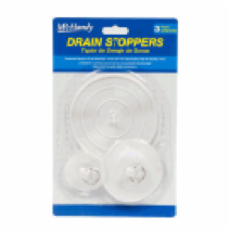 DRAIN STOPPERS,3pc SET WHITE - CAJA DE 48