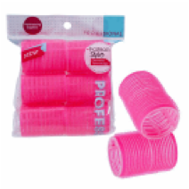 HAIR ROLLER,6pc LG PINK VELCRO - CAJA DE 48