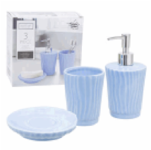 BATHROOM SET,3pcCERULEAN  - CAJA DE 6