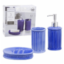 BATHROOM SET,3pcBLUE IRIS DOLO - CAJA DE 6