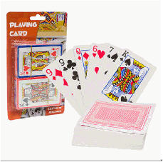 PLAYING CARDS, 2pk PLS COATED - CAJA DE 48