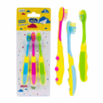 TOOTHBRUSH,3pk KIDS PLSTC 3AST - CAJA DE 48