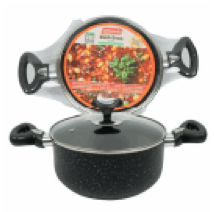 DUTCH OVEN,3QT BLACKwGLASS LID - CAJA DE 6