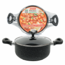 DUTCH OVEN,4QT BLACKwGLASS LID - CAJA DE 6