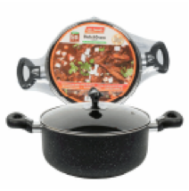 DUTCH OVEN,5QT BLACKwGLASS LID - CAJA DE 6
