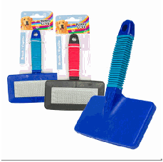 PET BRUSH,2-TONED W/HNDL 2 ASS - CAJA DE 48