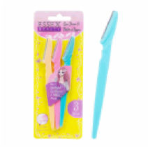 EYEBROW RAZOR,3pc STEEL PASTEL - CAJA DE 48