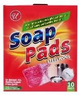 10CT STEELWOOL SOAP PAD (PINK) - CAJA 24