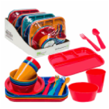 DINNERWARE SETwTRAY, 24PC KIDS - CAJA DE 4