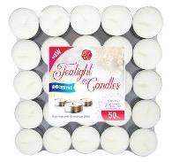 50CT UNSCENTED TEALIGHT CANDLE - CAJA 24