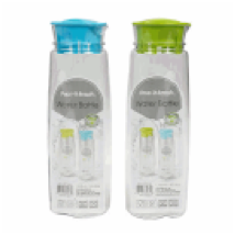 WATER BOTTLE,1100ml wLID 2ASTD - CAJA DE 48