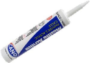 CAULKING ACRILICO DE SECADO RAPIDO PARA INTERIOR Y EXTERIOR DE 10.1oz BLANCO - CAJA DE 24 (SE ORDENA POR UNIDADES)