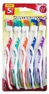 5 PACK TOOTH BRUSH VALUE PACK HARD - CAJA 48