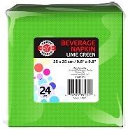 24ct 9.8"x9.8" LIME GREEN BEVE NAPKIN - CAJA 36