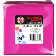 24ct9.8"x9.8 FUSCHIA PINK BEVE NAPKIN - CAJA 36