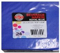 24ct 9.8"x9.8" R BLUE BEVERAGE NAPKIN - CAJA 36