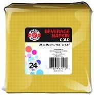 24ct 9.8"x9.8" GOLD BEVERAGE NAPKIN - CAJA 36