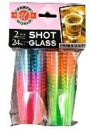 2OZ SHOT GLASS NEON 24CT - CAJA 36