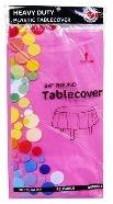 84" FUSCHIA PINK ROUND TABLE COVER  - CAJA 48