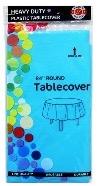 84" TURQUOISE ROUND TABLE COVER  - CAJA 48