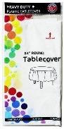 84" IVORY ROUND TABLE COVER  - CAJA  48