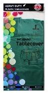 84" HUNTER GREEN ROUND TABLE COVER  - CAJA  48