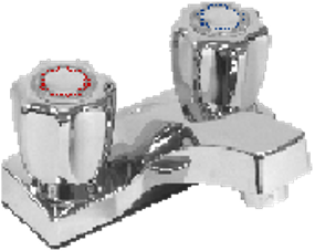 MEZCLADORA PARA LAVAMANOS PLASTICA CROMADA TIPO PRICE PFISTER CON HANDLE CROMADO   - CAJA DE 12 (SE ORDENA POR UNIDADES)