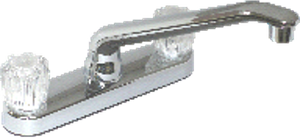 MEZCLADORA DE FREGADERO PLASTICA CROMADA TIPO PRICE PFISTER CON HANDLE ACRILICO  - CAJA DE 12 (SE ORDENA POR UNIDADES)