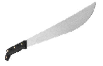 MACHETE PULIDO DE 18Ó CON MANGO PLASTICO - CAJA DE 12 (SE ORDENA POR UNIDADES)