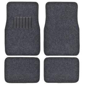 4 PCS FLOOR MATS DARK GREY  EA.